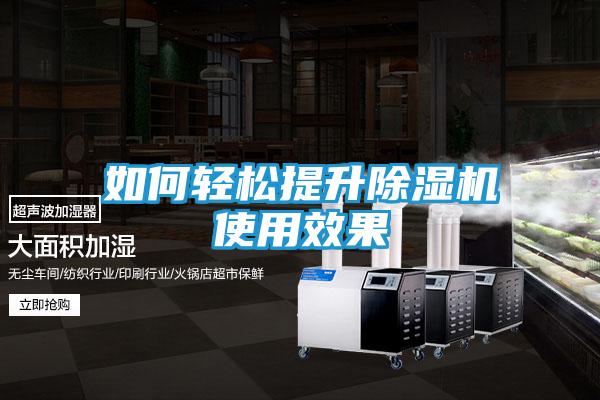如何轻松提升除湿机使用效果