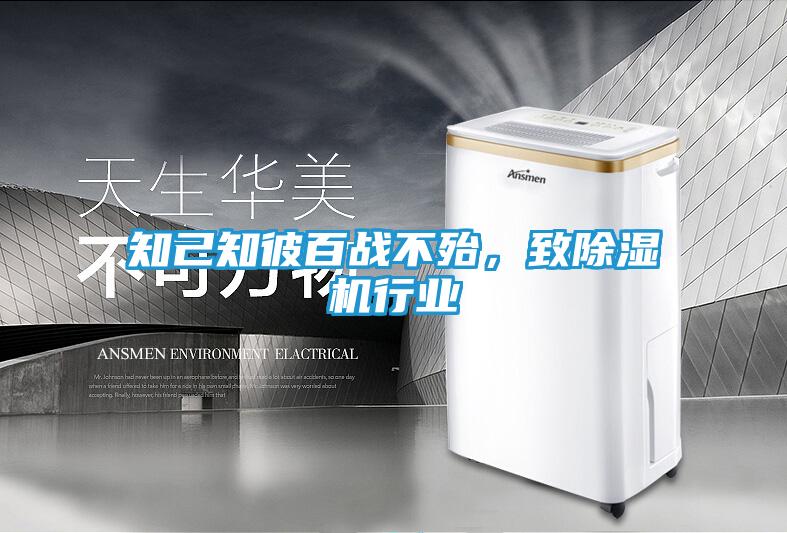 知己知彼百战不殆，致除湿机行业
