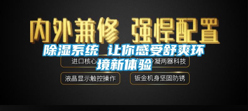 除湿系统 让你感受舒爽环境新体验
