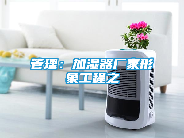 管理：加湿器厂家形象工程之