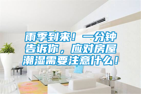 雨季到来！一分钟告诉你，应对房屋潮湿需要注意什么！