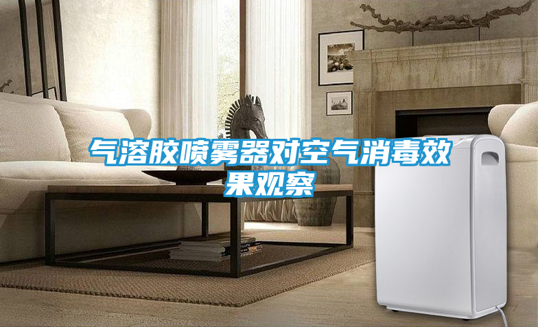 气溶胶喷雾器对空气消毒效果观察