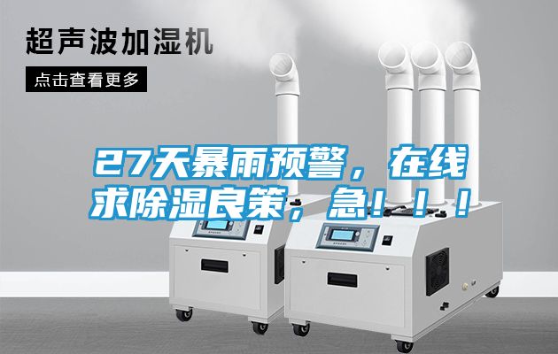 27天暴雨预警，在线求除湿良策，急！！！