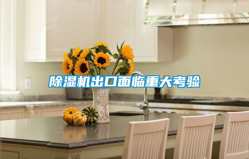除湿机出口面临重大考验