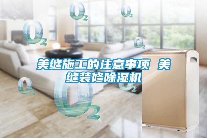 美缝施工的注意事项 美缝装修除湿机