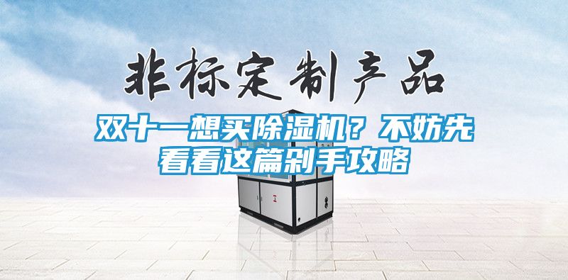 双十一想买除湿机?不妨先看看这篇剁手攻略
