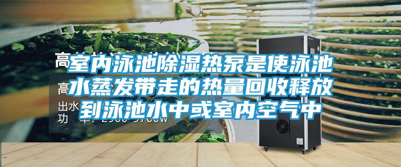 室内泳池除湿热泵是使泳池水蒸发带走的热量回收释放到泳池水中或室内空气中