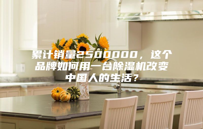 累计销量2500000，这个品牌如何用一台除湿机改变中国人的生活？