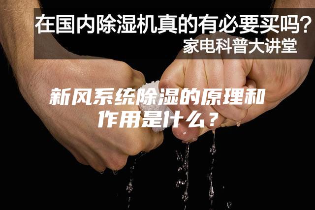 新风系统除湿的原理和作用是什么?