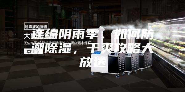 连绵阴雨季，如何防潮除湿，干爽攻略大放送