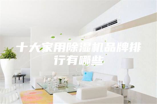 十大家用除湿机品牌排行有哪些