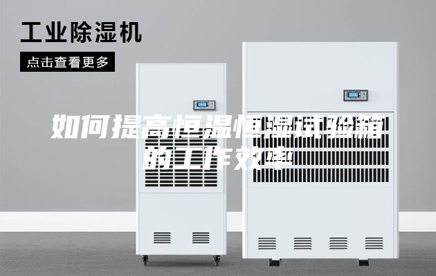 如何提高恒温恒湿试验箱的工作效率