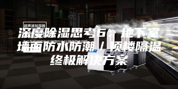 深度除湿思考6：地下室墙面防水防潮／顶楼隔温终极解决方案