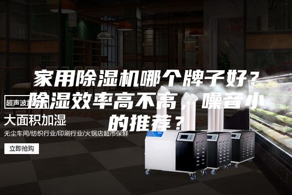 家用除湿机哪个牌子好？除湿效率高不高，噪音小的推荐？