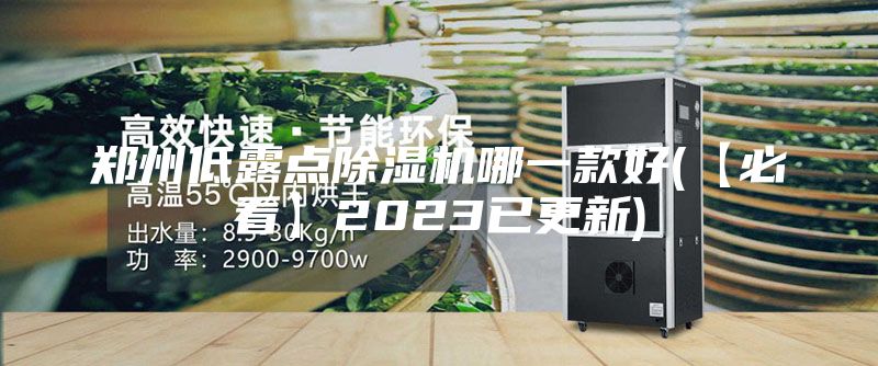郑州低露点除湿机哪一款好(【必看】2023已更新)