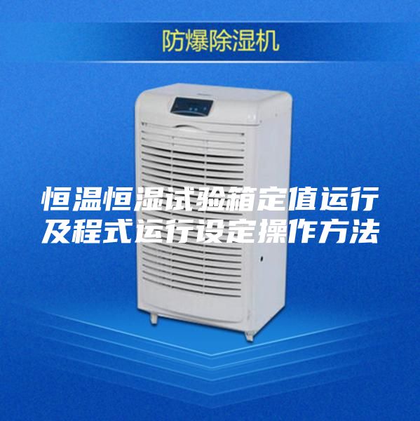 恒温恒湿试验箱定值运行及程式运行设定操作方法