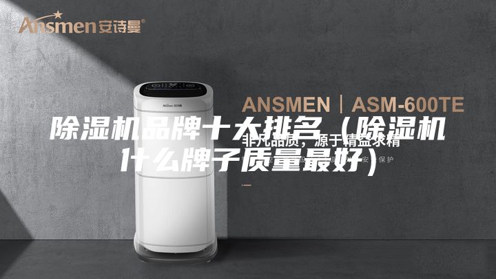 除湿机品牌十大排名（除湿机什么牌子质量最好）