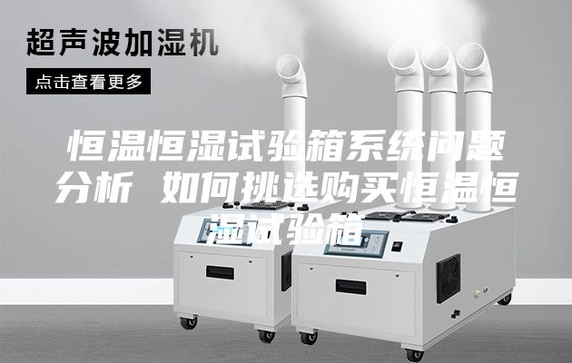 恒温恒湿试验箱系统问题分析 如何挑选购买恒温恒湿试验箱