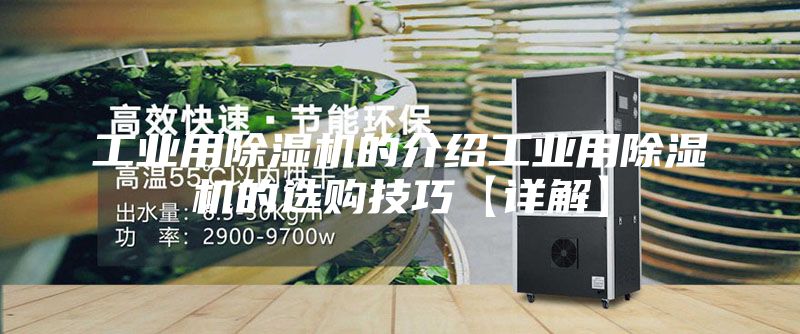 工业用除湿机的介绍工业用除湿机的选购技巧【详解】