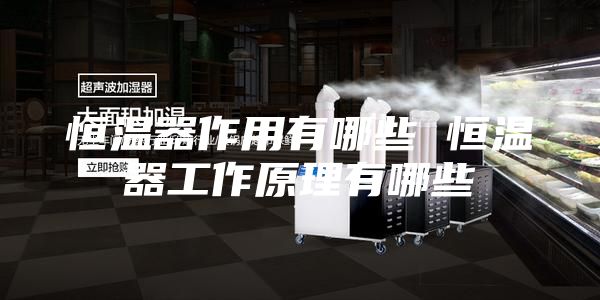 恒温器作用有哪些 恒温器工作原理有哪些