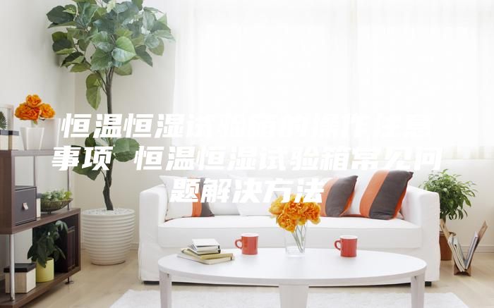 恒温恒湿试验箱的操作注意事项 恒温恒湿试验箱常见问题解决方法